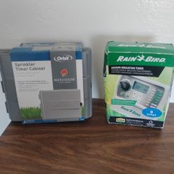 SPRINKLER TIMER  AND CABINET!!!!!!!