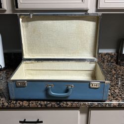 Vintage Blue Suitcase 