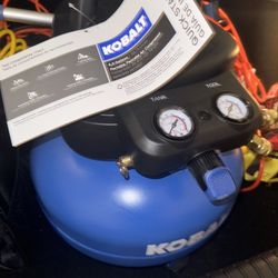 Kobalt 6 Gallon Pancake Air Compressor W/ Attachment Kit