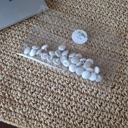 Light Ivory Satin Covered Buttons, Size 12