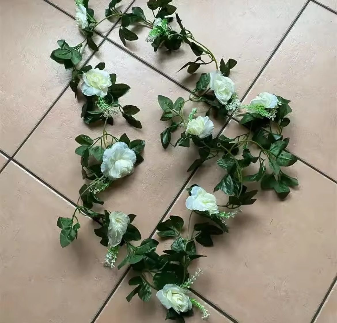 Artificial Rose Garland Hanging Vine Flowers Silk Leaves For Rattan Wall Christmas Wedding Arch Home Garden Decoration