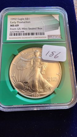 1992 Early Production Ms69 Silver Eagle