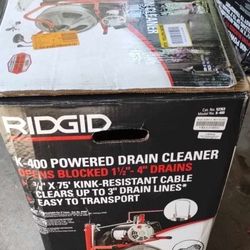 Like-New Ridgid K-400 Powered Drain Cleaner 