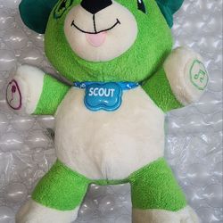LeapFrog My Pal Scout Green Talking/Musical Dog Plush Stuffed Interactive Toy
