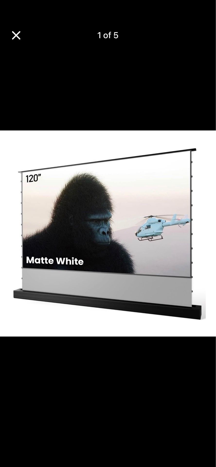 Brand New AWOL Vision 120" Motorized Rising Projector Screen – 4K/8K Ultra HD