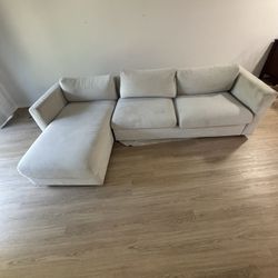 Sectional Couch Gray/white 
