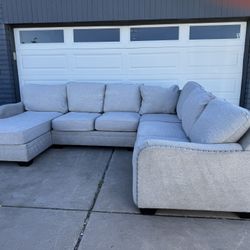 Gray Sectional Sofa Couch Sala 
