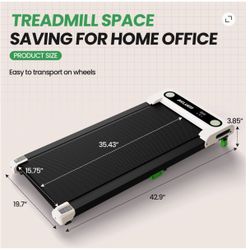 AKLLUER Compact Under Desk Walking Treadmill