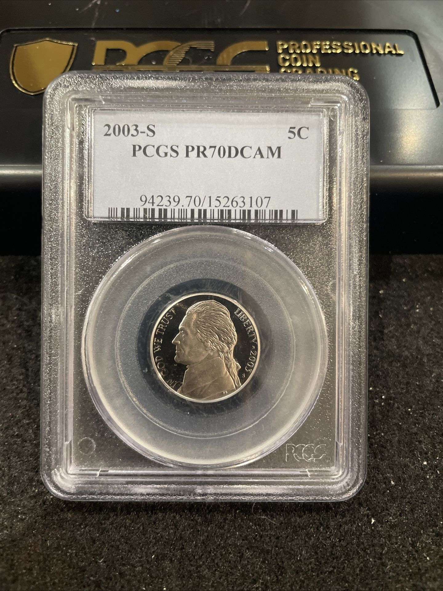 2003 S Gem Proof PERFECT GRADED Jefferson Nickel Graded At PR70 S-1