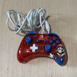Nintendo Switch Super Mario Red Clear Wired Controller OEM Tested Working Read! 