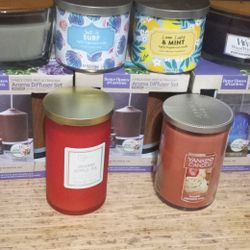 Various candles and air diffusers
