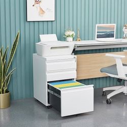 3 Drawer File Cabinet with Lock