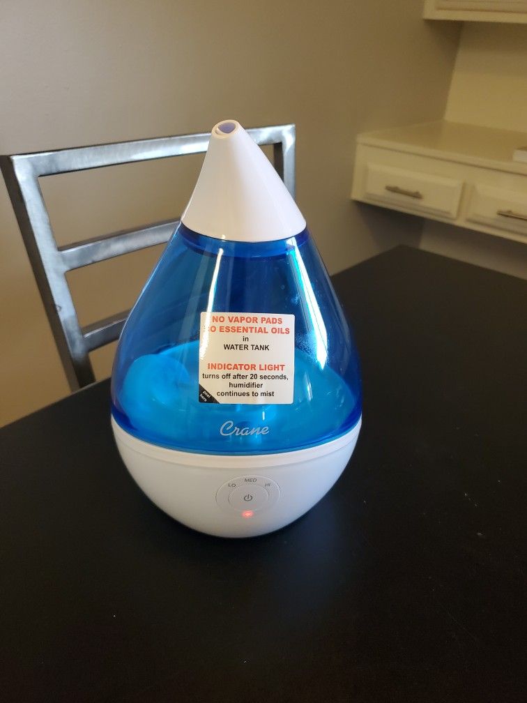 Crane Ultrasonic Cool Mist Teardrop Humidifier