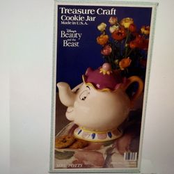 Brand New Disney Mrs. Potts Beauty and the Beast Treasure Craft Ceramic Cookies Jar