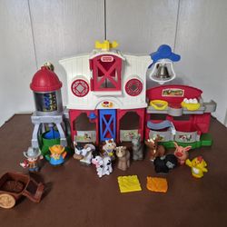 Fisher Price Little People Caring For Animals Barn/Farm Playset With Smart Stages Levels 