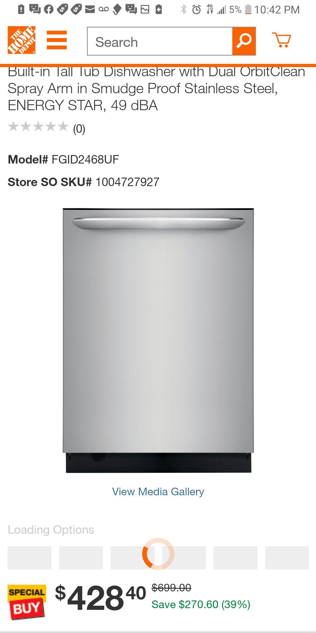 Fridaire gallery stainless steel dishwasher