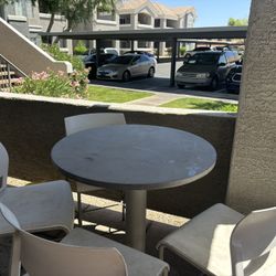 Four High Chair With Round Table 