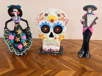 💀🌺 Día de los Muertos / Day of the Dead Décor Set – 3 Pieces – $35 OBO