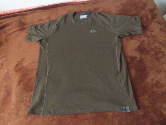 Kuiu Base Layer Shirt 120 Nuyarn Merino Wool Mens Sz L Outdoors Hunting Beige