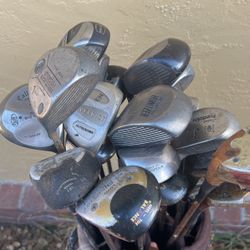 Golf clubs and bag
