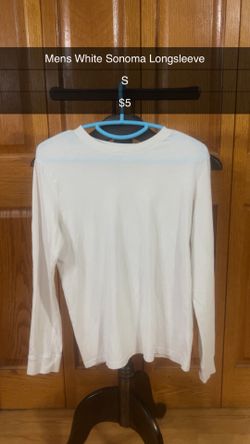 Mens White Sonoma Long Sleeve Size S 