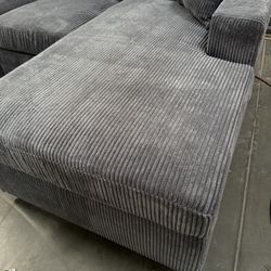 New TWO CHAISE Large Sectional Couch 120” Modern Fabric