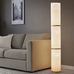 Modern Tall Pillar Floor Lamp w/ 6 LED Bulbs (2 Available, Excellent Condition)