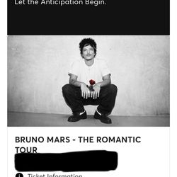 2 Bruno Mars Floor Seats
