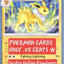 Pokemon Singles only .25 CENTS. In Castro Valley