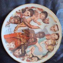 Norman Rockwell Plate 'Do Unto Others As You Would Have Them Do Unto You'