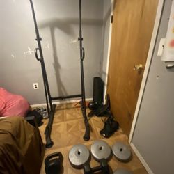 Weights And Pull Up Bar 