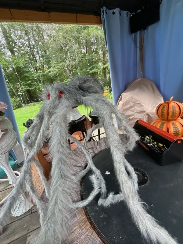 Halloween Grey Large Spider Can Be Shaped Good Cond