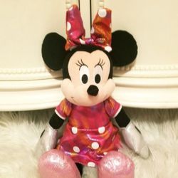 Minnie Mouse Shimmery Large Plush New