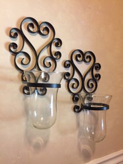 Hanging vases / candle holders / wall sconces for home, porch or patio