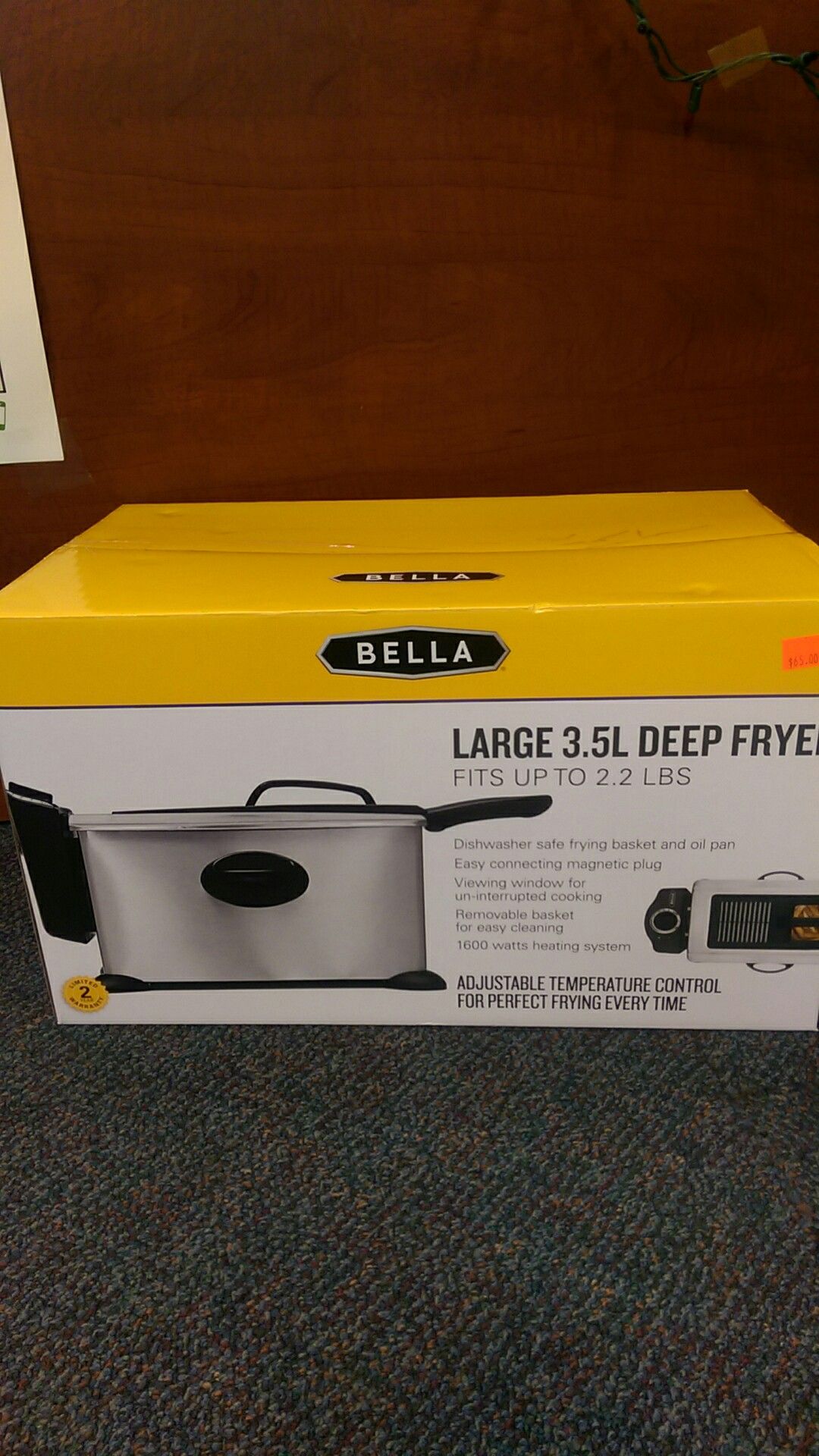 Large 3.5 L deep fryer