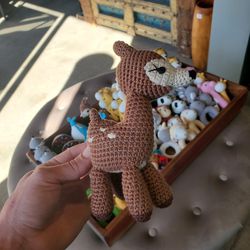 Organic Crocheted Fox Rattle 