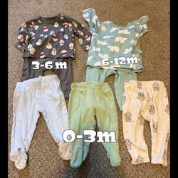 Baby Pajama And Pajama Set Sizes On The Picture