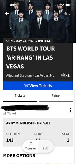 BTS Ticket