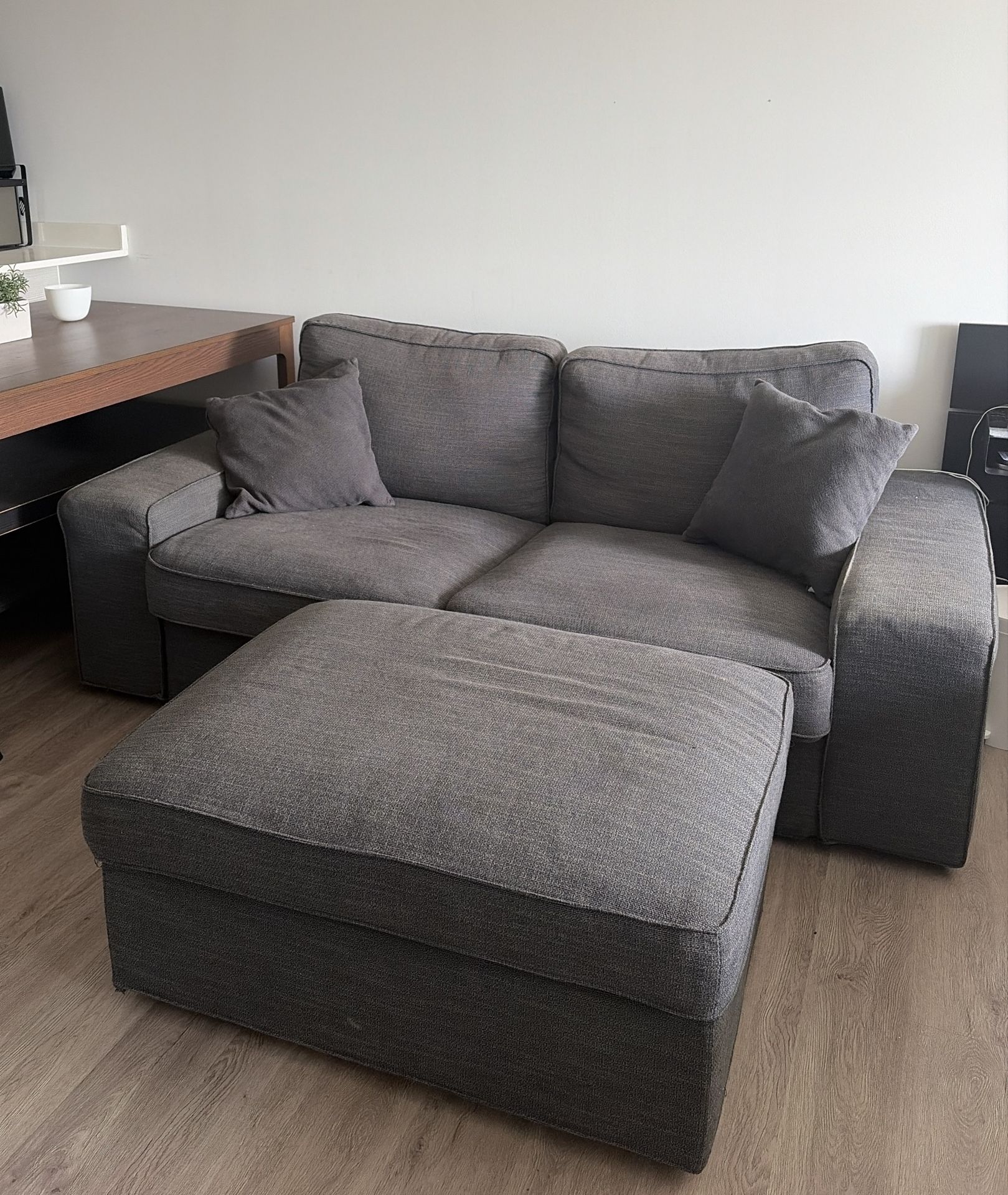 Living Room Set – Couch + Ottoman + Coffee Table