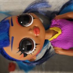 LOL Surprise OMG Remix 10" PUNK GRRRL Girl Doll Blue Hair Shaved And 1 Mini