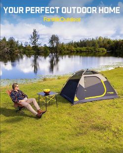 Tent $50 FanttikOutdoor Zeta C2/3/4 Camping Tent, 2/3/4 Person Instant Dome Tent, Easy Setup in 60s