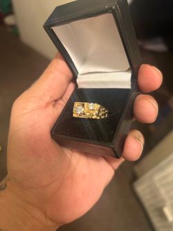 14k gold natural diamond ring