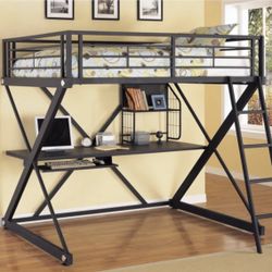 Bunkbed & Desk Full Metal Bed