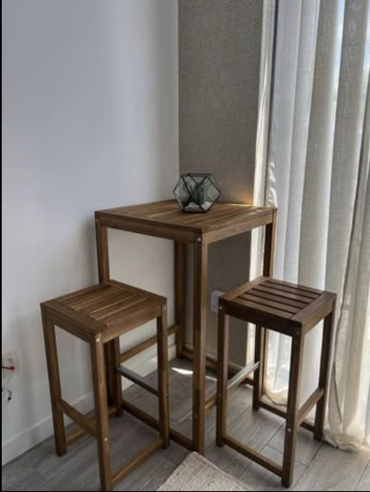 Ikea Bar table and 2 bar stools