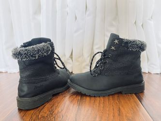 Girls black/glitter Boots