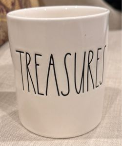 Rae Dunn White "Treasures" Decorative Accent Jar