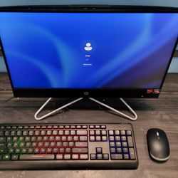 HP 22" Touchscreen All-in-One Desktop, Ryzen 3 3250U, 8GB RAM, 1TB HDD, Black, Windows 11 Model# 22-DF0023W