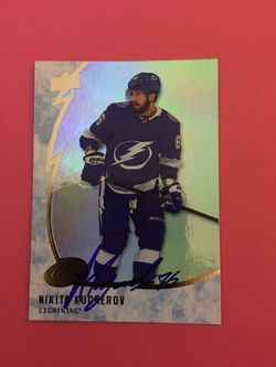 Autograph Card Signed By Nhl Star Nikita Kucherov.