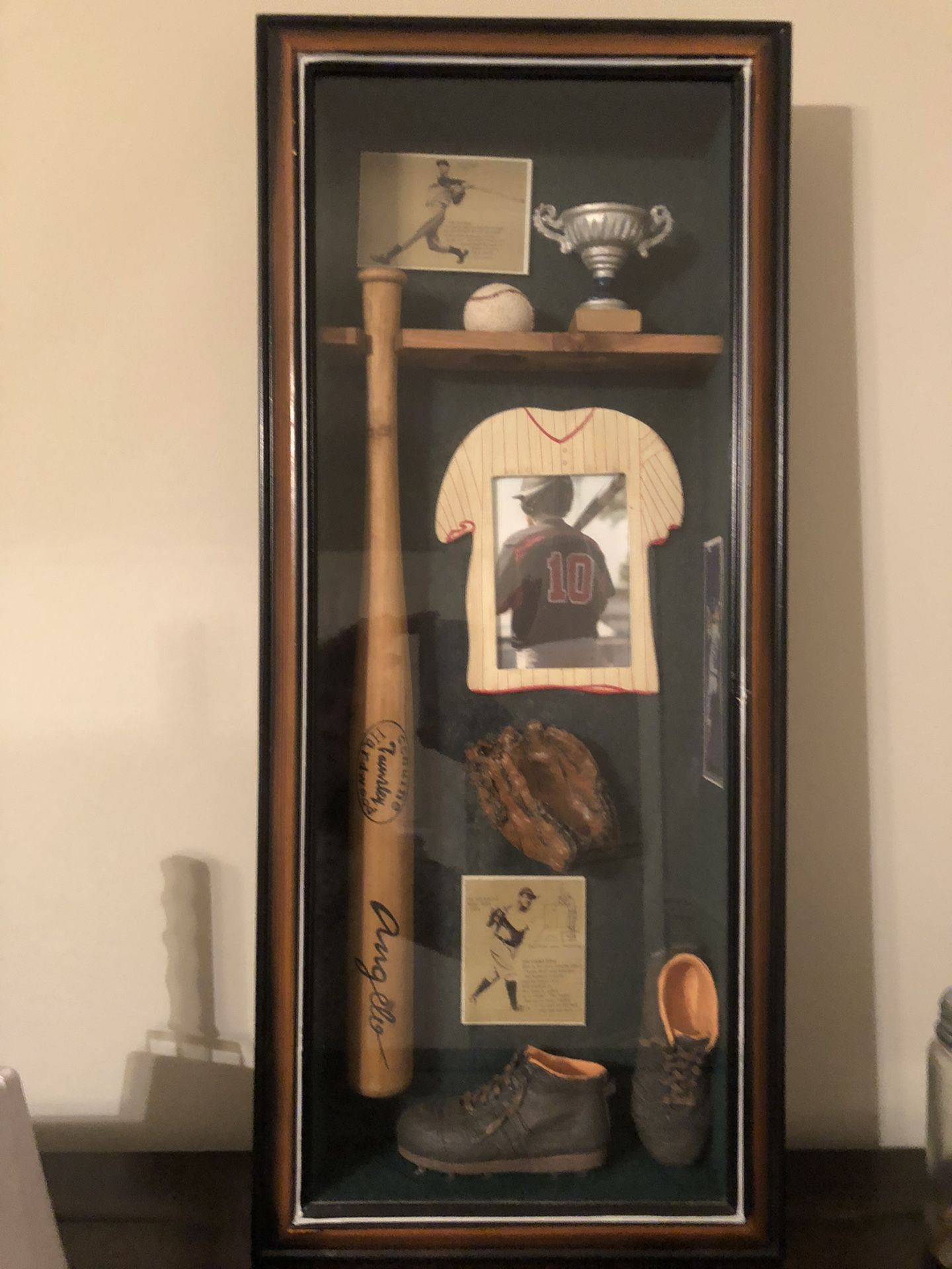 Baseball Shadow Box  Holds A 3 1/2 X 5 Picture 