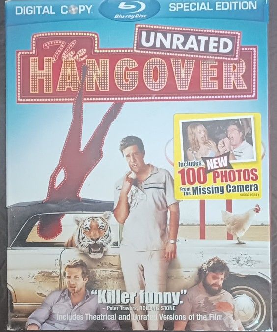 "The Hangover" 2009 Blu-Ray Disc+Digital Copy Unrated Special Edn. w/slipcover